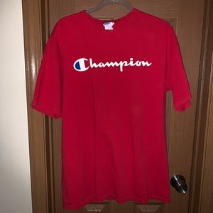 champion t shirt - red